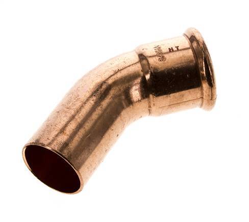 45deg Elbow Press Fitting - 42mm Female & 42mm Male - Copper alloy