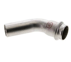 45deg Elbow Press Fitting - 22mm Female & 22mm Male - Stainless Steel