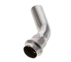 45deg Elbow Press Fitting - 22mm Female & 22mm Male - Stainless Steel