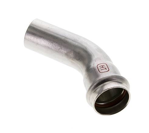 45deg Elbow Press Fitting - 28mm Female & 28mm Male - Stainless Steel