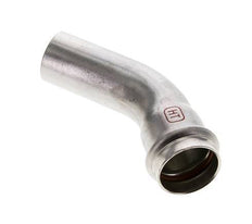 45deg Elbow Press Fitting - 28mm Female & 28mm Male - Stainless Steel