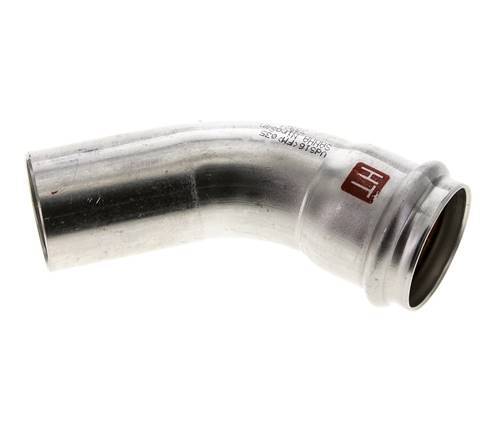 45deg Elbow Press Fitting - 35mm Female & 35mm Male - Stainless Steel