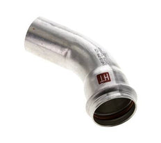 45deg Elbow Press Fitting - 35mm Female & 35mm Male - Stainless Steel