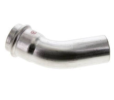 45deg Elbow Press Fitting - 42mm Female & 42mm Male - Stainless Steel