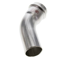 45deg Elbow Press Fitting - 42mm Female & 42mm Male - Stainless Steel