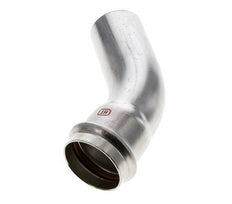 45deg Elbow Press Fitting - 42mm Female & 42mm Male - Stainless Steel
