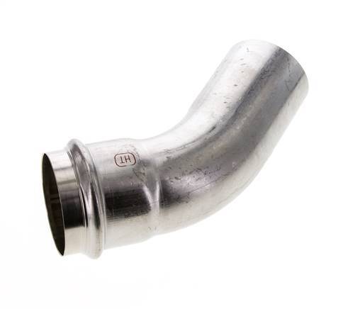 45deg Elbow Press Fitting - 54mm Female & 54mm Male - Stainless Steel