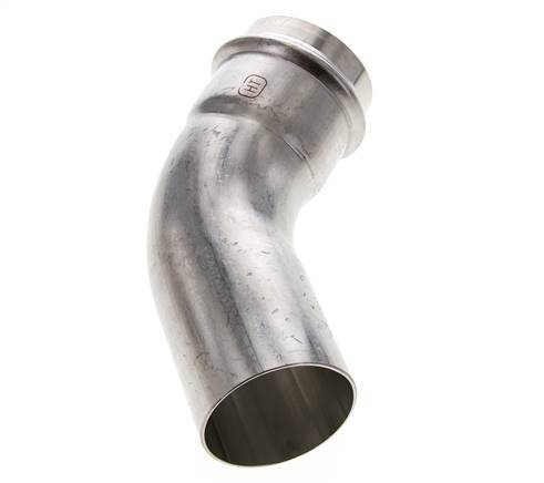 45deg Elbow Press Fitting - 54mm Female & 54mm Male - Stainless Steel