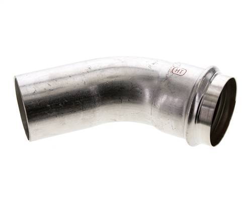 45deg Elbow Press Fitting - 54mm Female & 54mm Male - Stainless Steel