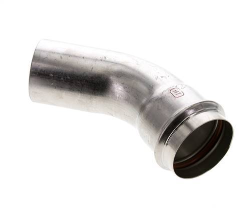 45deg Elbow Press Fitting - 54mm Female & 54mm Male - Stainless Steel