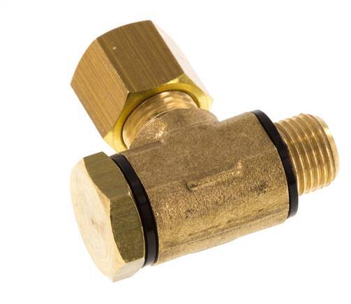 6mm & G1/8'' Brass Swivel Joint Compression Fitting with Male Threads 150 bar Polyamide DIN EN 1254-2