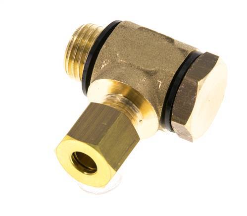6mm & G1/4'' Brass Swivel Joint Compression Fitting with Male Threads 150 bar Polyamide DIN EN 1254-2