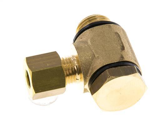 6mm & G1/4'' Brass Swivel Joint Compression Fitting with Male Threads 150 bar Polyamide DIN EN 1254-2
