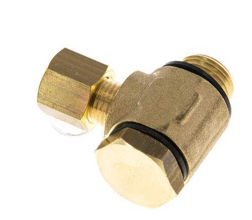 6mm & G1/4'' Brass Swivel Joint Compression Fitting with Male Threads 150 bar Polyamide DIN EN 1254-2