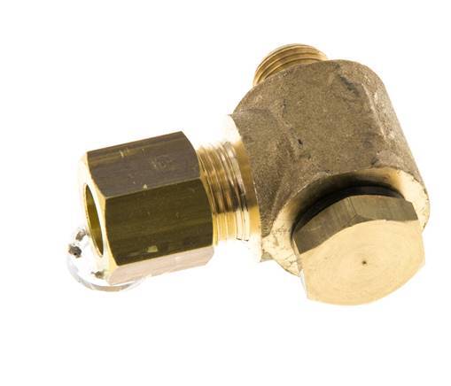 8mm & G1/8'' Brass Swivel Joint Compression Fitting with Male Threads 135 bar Polyamide DIN EN 1254-2