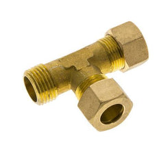 14mm & R1/2'' Brass Right Angle Tee Compression Fitting with Male Threads 89 bar DIN EN 1254-2