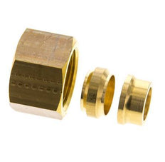14mm Brass Straight Compression Fitting DN 1676 bar DIN EN 1254-2