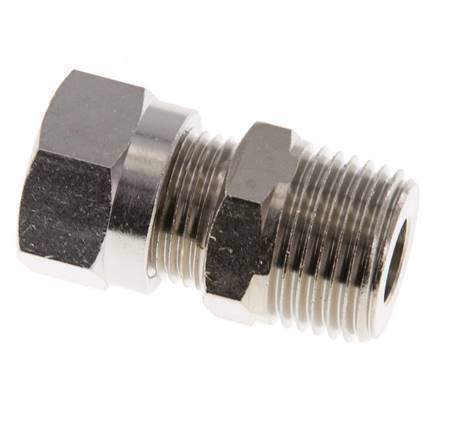 12L & R1/2'' Nickel plated Brass Straight Cutting Fitting with Male Threads 75 bar ISO 8434-1