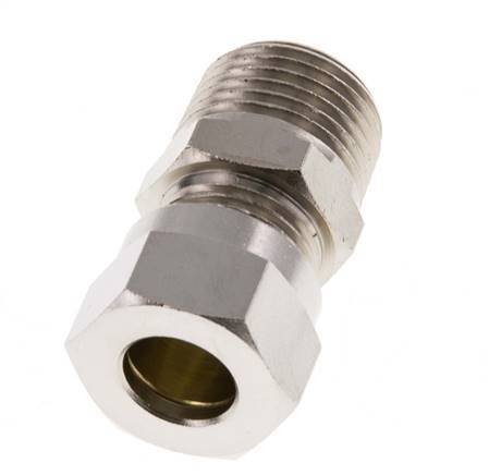 12L & R1/2'' Nickel plated Brass Straight Cutting Fitting with Male Threads 75 bar ISO 8434-1