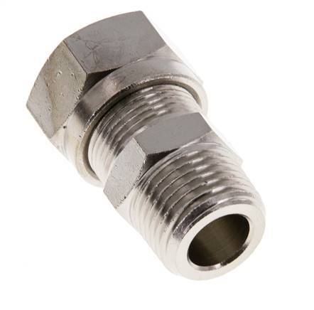 15L & R1/2'' Nickel plated Brass Straight Cutting Fitting with Male Threads 70 bar ISO 8434-1