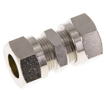 15L Nickel plated Brass Straight Cutting Fitting 70 bar ISO 8434-1