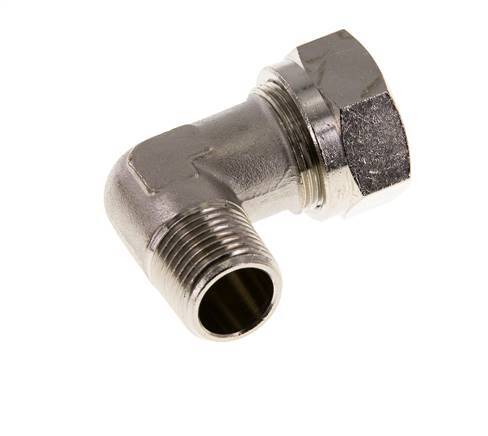 18L & R1/2'' Nickel plated Brass Elbow Cutting Fitting with Male Threads 65 bar ISO 8434-1