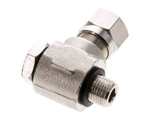 8LL & G1/8'' Nickel plated Brass Swivel Joint Cutting Fitting with Male Threads 100 bar Rotatable ISO 8434-1