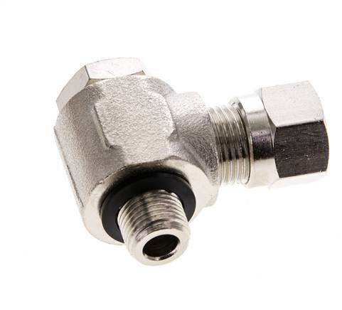 8LL & G1/8'' Nickel plated Brass Swivel Joint Cutting Fitting with Male Threads 100 bar Rotatable ISO 8434-1