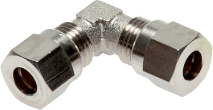 8LL Nickel plated Brass Elbow Cutting Fitting 100 bar ISO 8434-1 [2 Pieces]