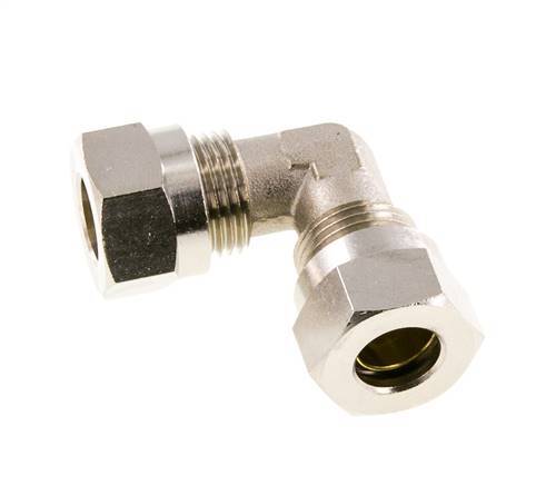 12L Nickel plated Brass Elbow Cutting Fitting 75 bar ISO 8434-1