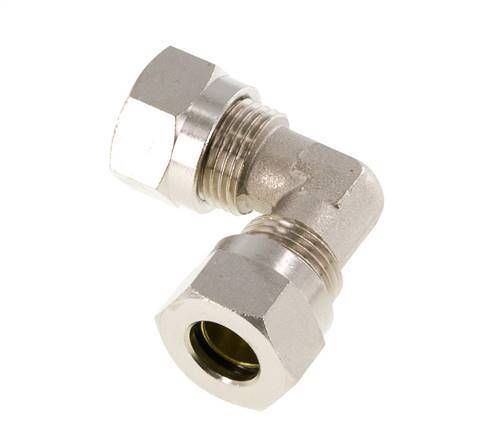 12L Nickel plated Brass Elbow Cutting Fitting 75 bar ISO 8434-1