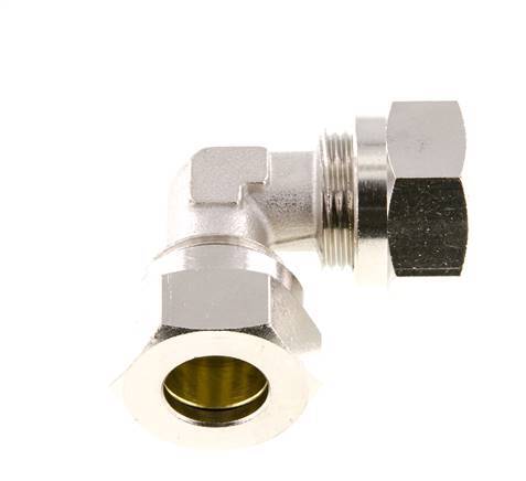 15L Nickel plated Brass Elbow Cutting Fitting 70 bar ISO 8434-1
