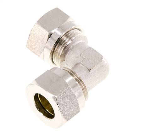 15L Nickel plated Brass Elbow Cutting Fitting 70 bar ISO 8434-1