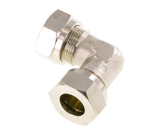 18L Nickel plated Brass Elbow Cutting Fitting 65 bar ISO 8434-1
