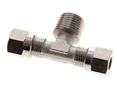 6LL & R1/4'' Nickel plated Brass T-Shape Tee Cutting Fitting with Male Threads 100 bar ISO 8434-1 [2 Pieces]