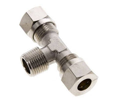 10L & R3/8'' Nickel plated Brass T-Shape Tee Cutting Fitting with Male Threads 115 bar ISO 8434-1