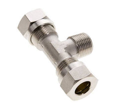 12L & R3/8'' Nickel plated Brass T-Shape Tee Cutting Fitting with Male Threads 75 bar ISO 8434-1