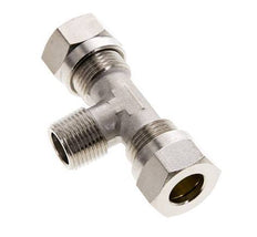 12L & R3/8'' Nickel plated Brass T-Shape Tee Cutting Fitting with Male Threads 75 bar ISO 8434-1