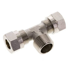 12L & R1/2'' Nickel plated Brass T-Shape Tee Cutting Fitting with Male Threads 75 bar ISO 8434-1