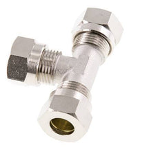12L Nickel plated Brass T-Shape Tee Cutting Fitting 75 bar ISO 8434-1