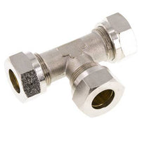 18L Nickel plated Brass T-Shape Tee Cutting Fitting 65 bar ISO 8434-1