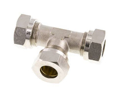 18L Nickel plated Brass T-Shape Tee Cutting Fitting 65 bar ISO 8434-1