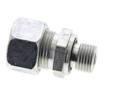 15L & M16x1.5 Zink plated Steel Straight Cutting Fitting with Male Threads 315 bar NBR ISO 8434-1