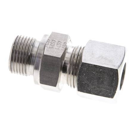 14S & M20x1.5 Stainless Steel Straight Cutting Fitting with Male Threads 630 bar FKM ISO 8434-1