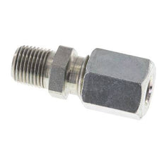 6L & R1/8'' Zink plated Steel Straight Cutting Fitting with Male Threads 315 bar ISO 8434-1 [5 Pieces]
