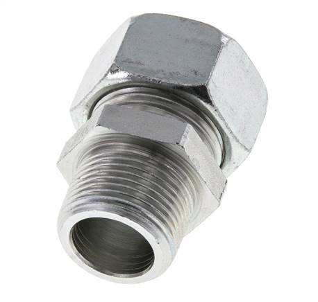 22L & R3/4'' Zink plated Steel Straight Cutting Fitting with Male Threads 160 bar ISO 8434-1