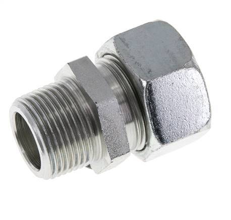 22L & R3/4'' Zink plated Steel Straight Cutting Fitting with Male Threads 160 bar ISO 8434-1