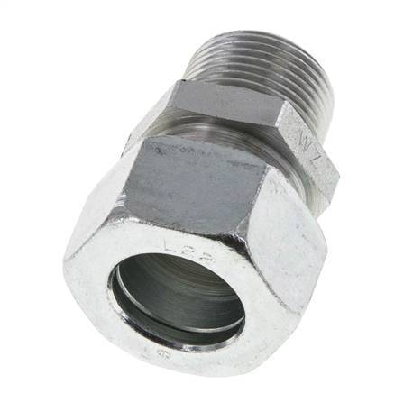 22L & R3/4'' Zink plated Steel Straight Cutting Fitting with Male Threads 160 bar ISO 8434-1