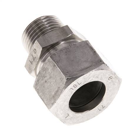 18L & R1/2'' Stainless Steel Straight Cutting Fitting with Male Threads 315 bar ISO 8434-1