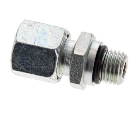 8L & UNF 7/16''-20 Zink plated Steel Straight Cutting Fitting with Male Threads 315 bar ISO 8434-1